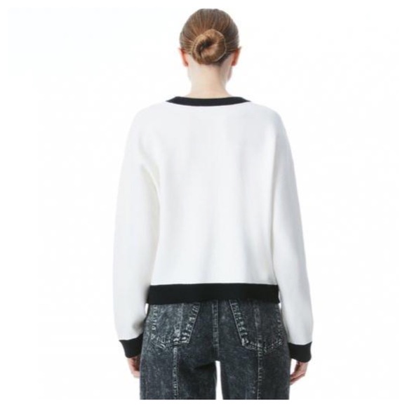 🛍 SOLD- ALICE + OLIVIA Gleeson Stace Face Pullover Sweater - Picture 6 of 15